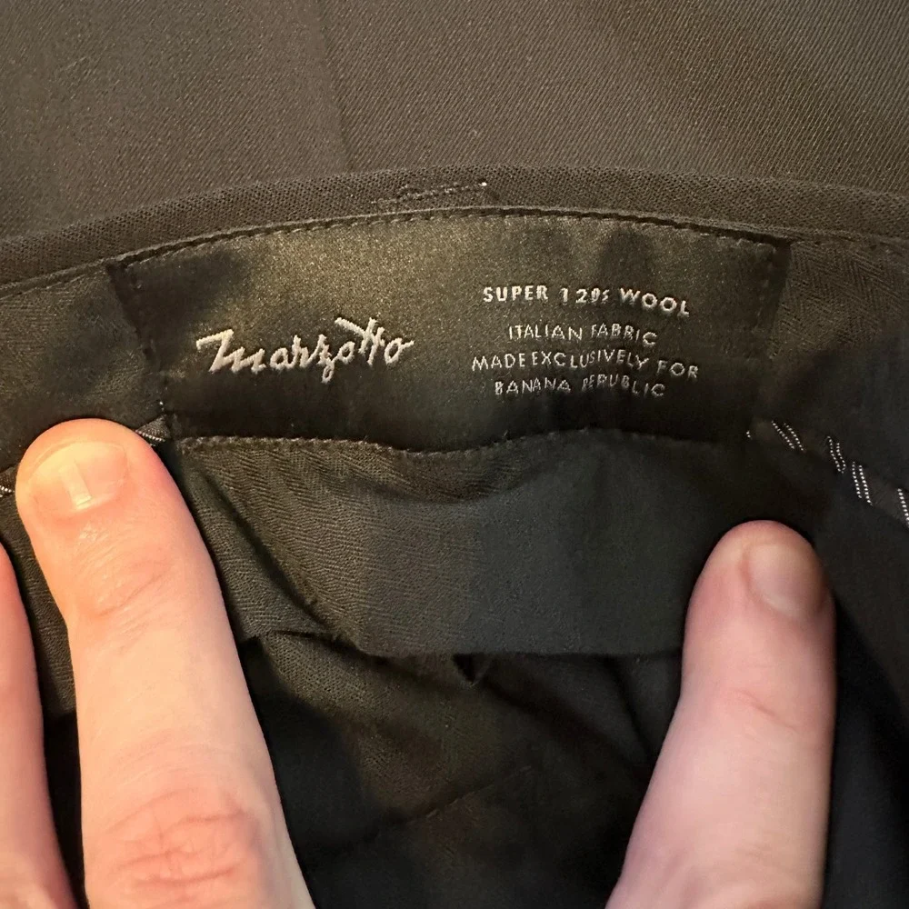 Banana Republic Slim Fit Men's Wool‎ Blend Dress Pants 33x32 Black